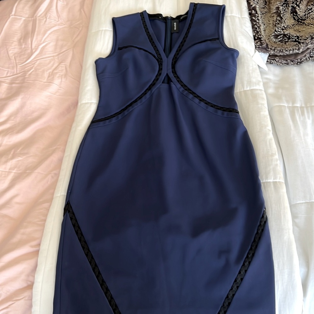 Gorgeous navy blue Yigal Azrouel cocktail dress.